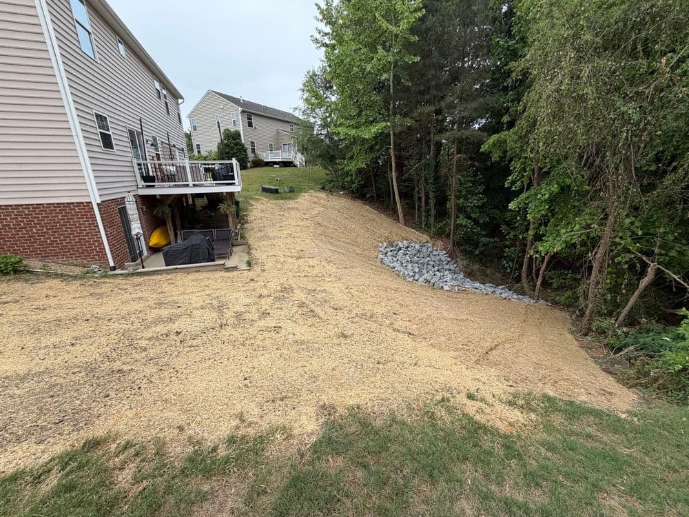 Gallery photos for Massive Backyard Erosion Repair and Land Recovery in Toano: Image #8