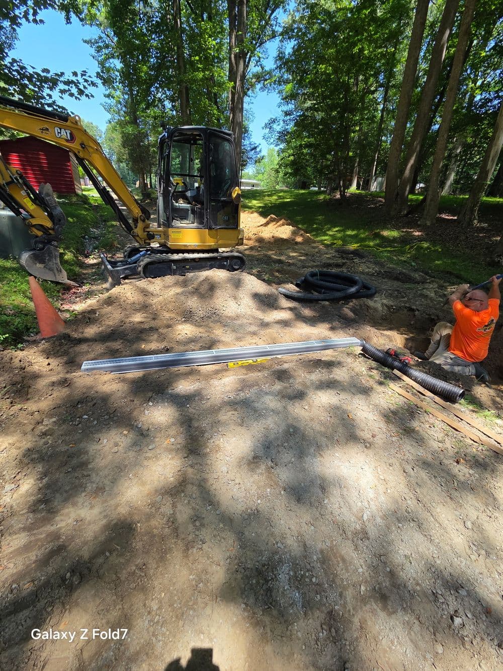 Gallery photos for Driveway Drainage Fix Stops Storm Runoff in New Kent: Image #5
