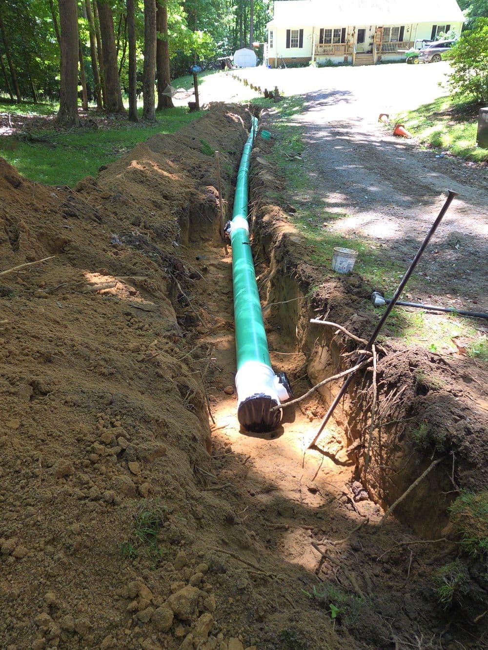 Gallery photos for Driveway Drainage Fix Stops Storm Runoff in New Kent: Image #4