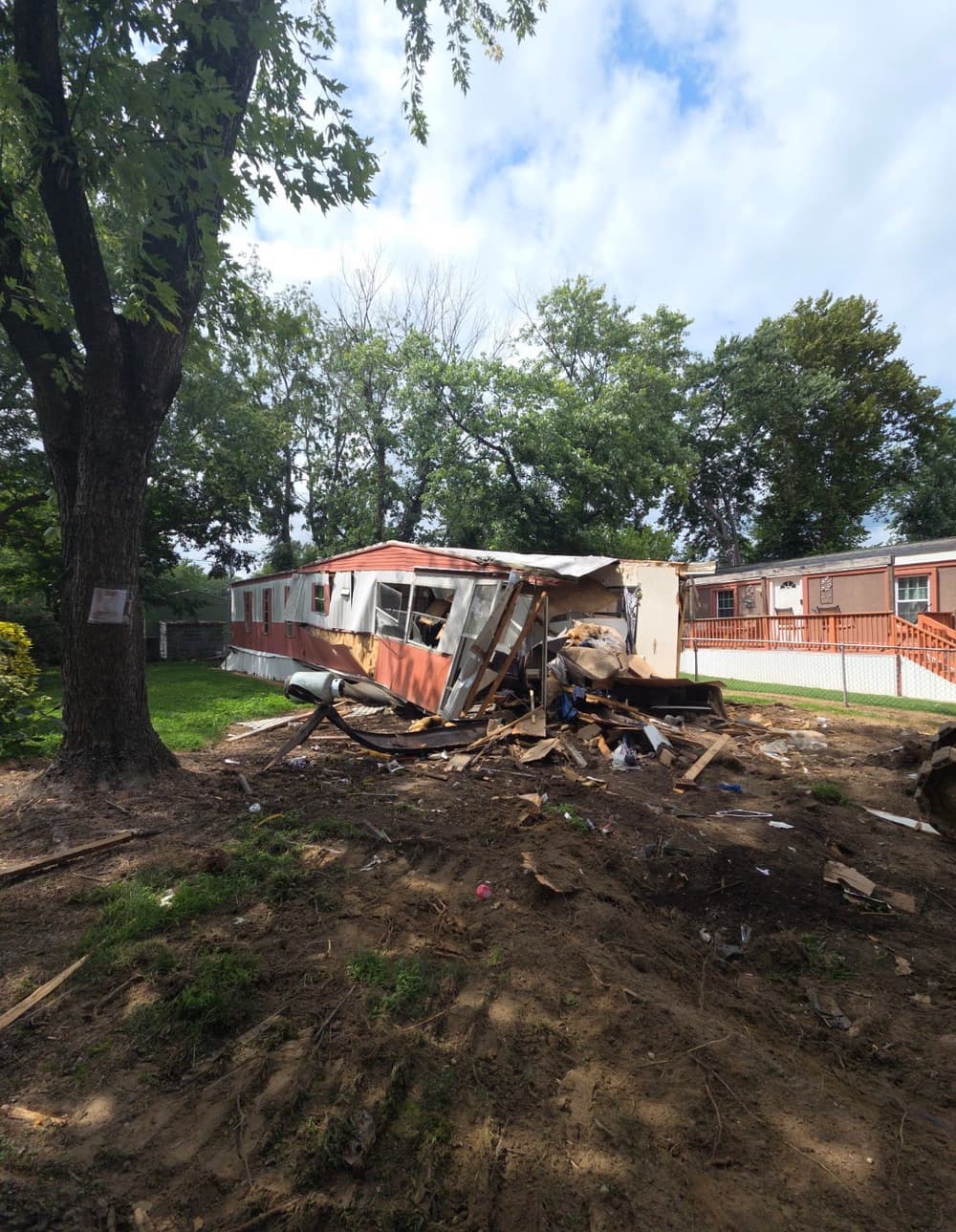 Gallery photos for Old Single Wide Trailer Demolished to Make Way for New Home in Newport News: Image #2