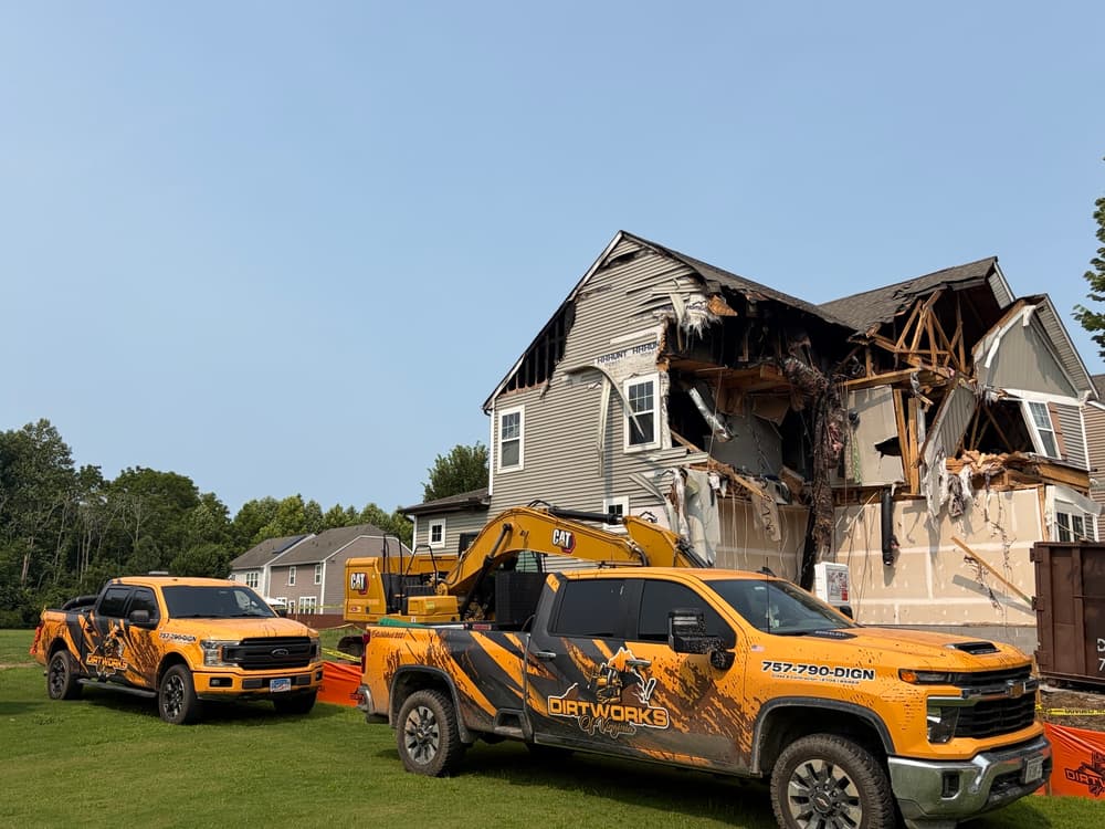 Gallery photos for Full Fire-Damaged Home Demo and Lot Clearing in Toano VA: Image #2