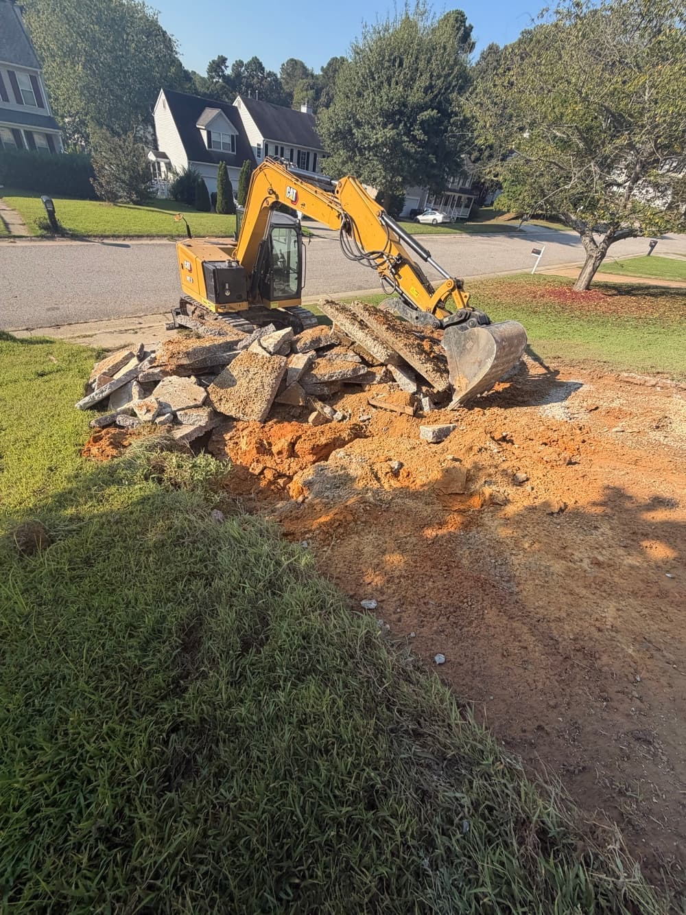 Gallery photos for Sinkhole Under Driveway Fixed and Replaced in Williamsburg: Image #4