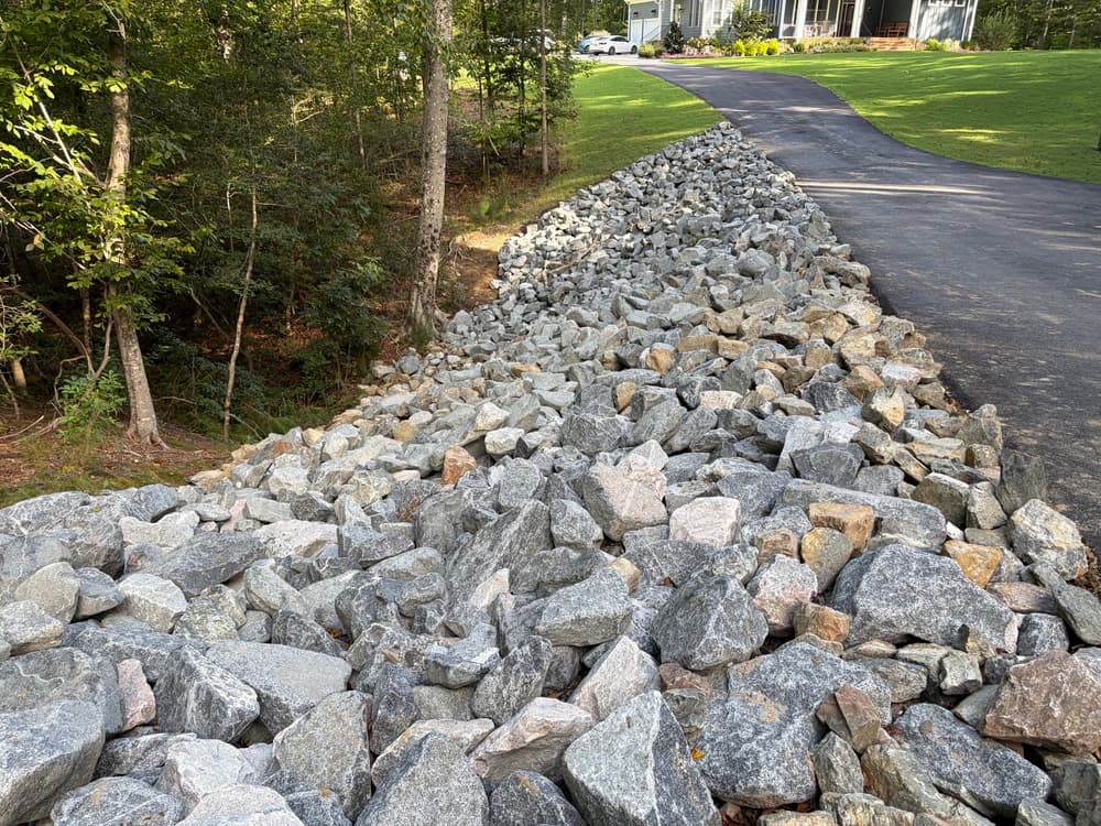Gallery photos for Sinkhole and Erosion Repair with Rip Rap in Toano: Image #11