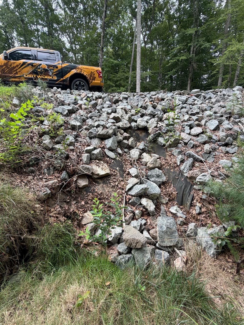 Gallery photos for Sinkhole and Erosion Repair with Rip Rap in Toano: Image #3