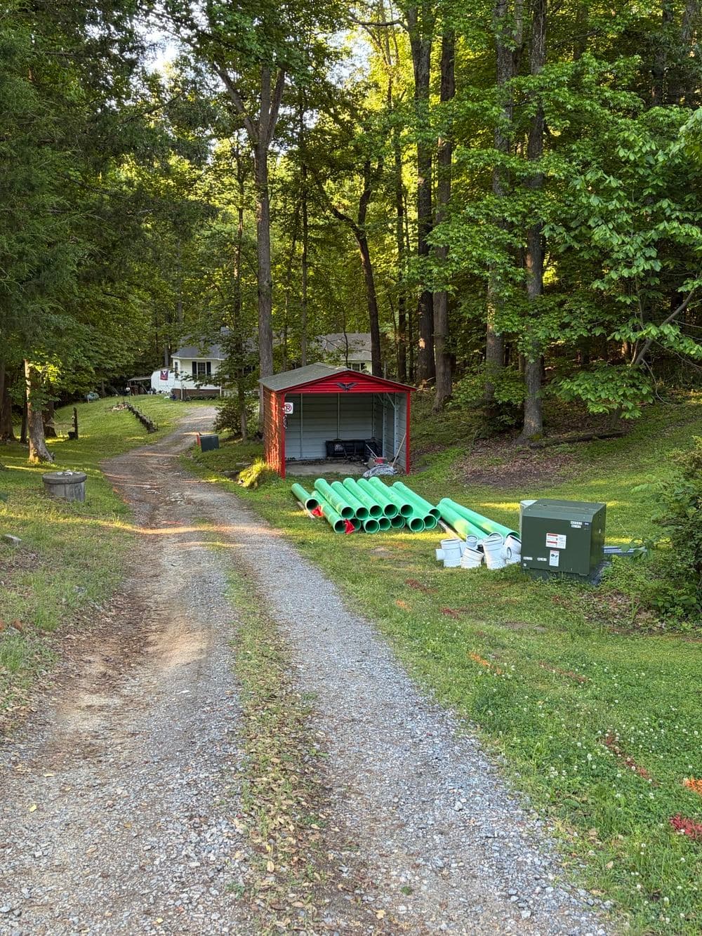 Gallery photos for Driveway Drainage Fix Stops Storm Runoff in New Kent: Image #4