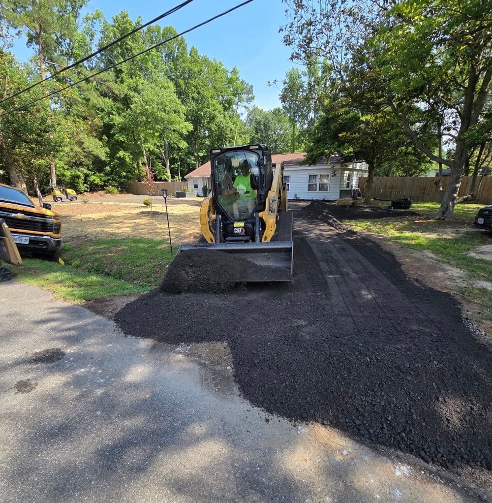 Gallery photos for Driveway Drainage Fix and RAP Install in Williamsburg VA: Image #3
