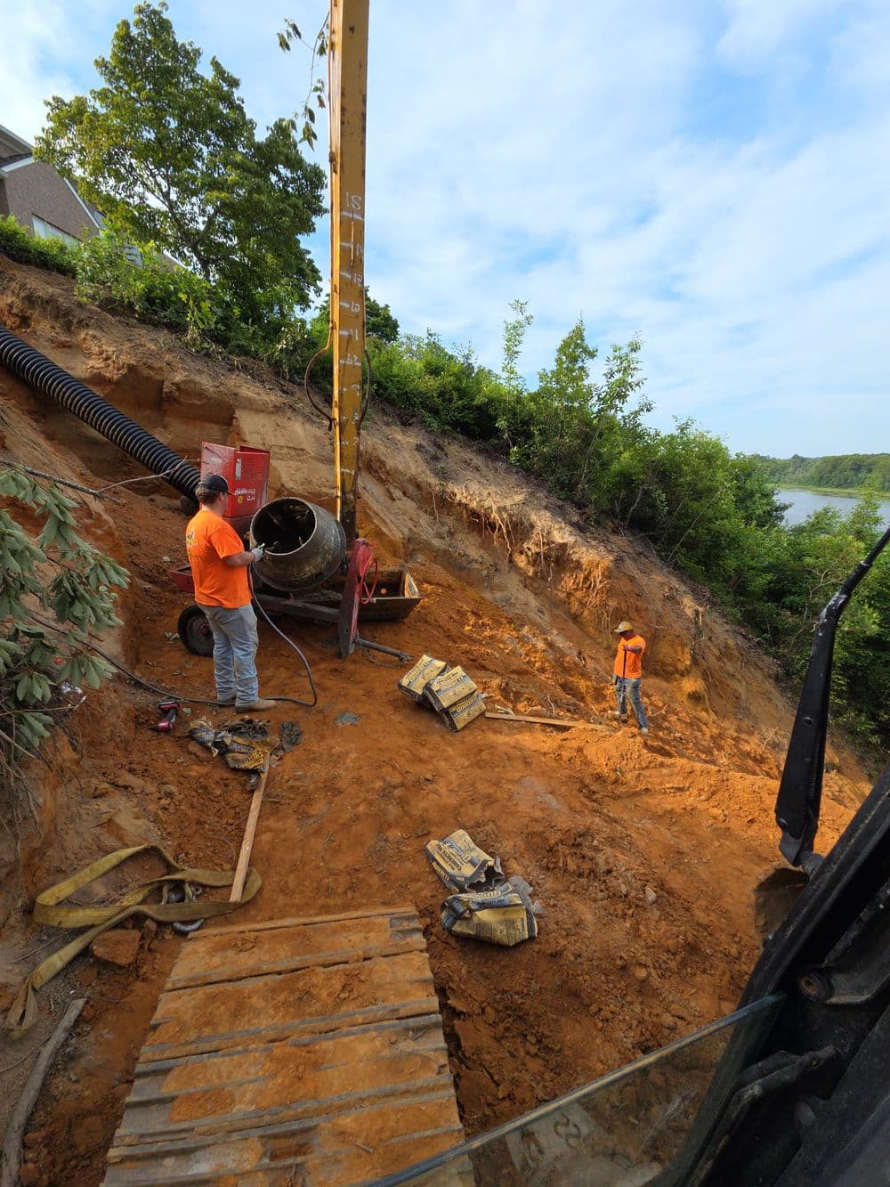 Gallery photos for Major Slope Erosion Repair on a 60% Grade in Lanexa: Image #31