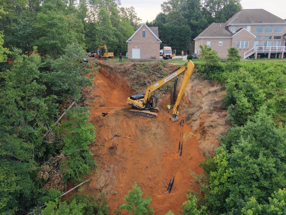 Gallery photos for Major Slope Erosion Repair on a 60% Grade in Lanexa: Image #26