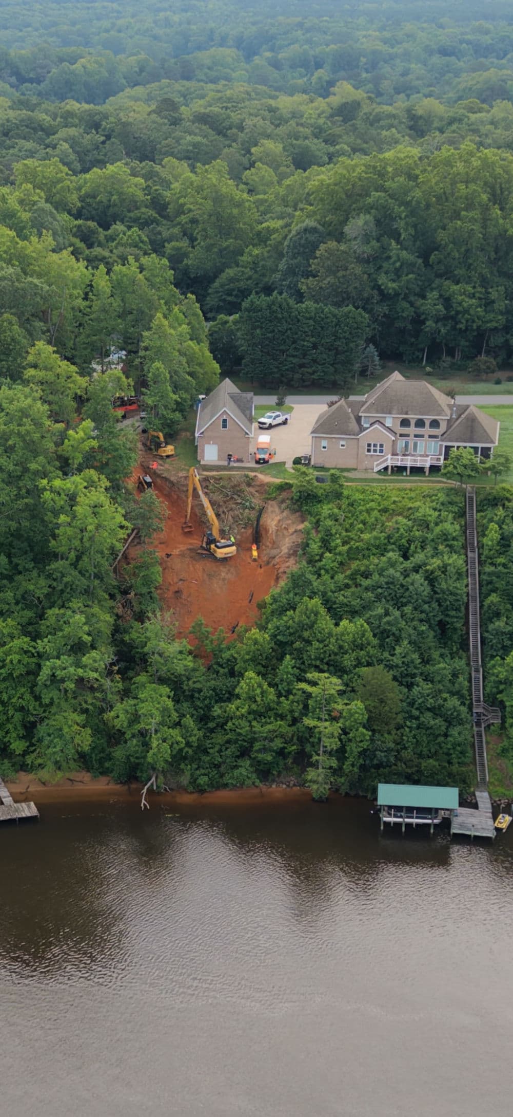 Gallery photos for Major Slope Erosion Repair on a 60% Grade in Lanexa: Image #29