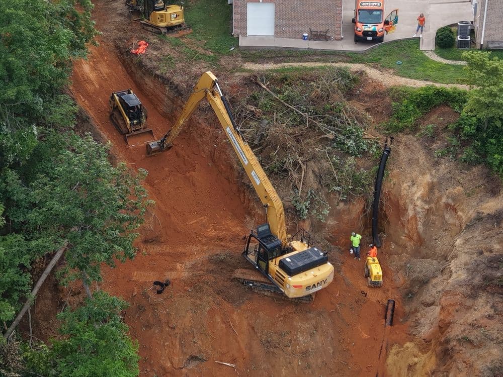 Gallery photos for Major Slope Erosion Repair on a 60% Grade in Lanexa: Image #28