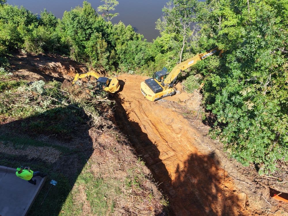 Gallery photos for Major Slope Erosion Repair on a 60% Grade in Lanexa: Image #21