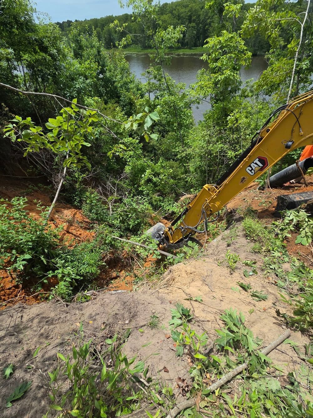 Gallery photos for Major Slope Erosion Repair on a 60% Grade in Lanexa: Image #12