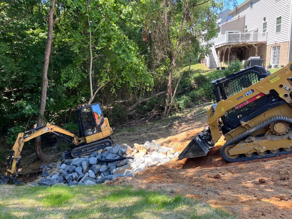 Gallery photos for Massive Backyard Erosion Repair and Land Recovery in Toano: Image #9
