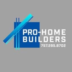 Pro Home Builders logo with contact number 757-295-8702 on a gray background.