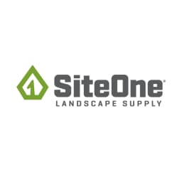 SiteOne Landscape Supply logo featuring a green diamond and bold typography.