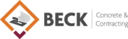 Beck Concrete & Contracting logo featuring a stylized trowel and name.