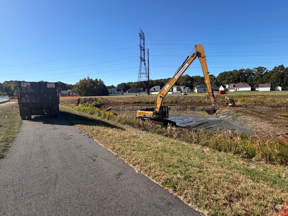 Gallery photos for BMP Pond Forebay Restoration Brought Back to Spec in Tabb: Image #8
